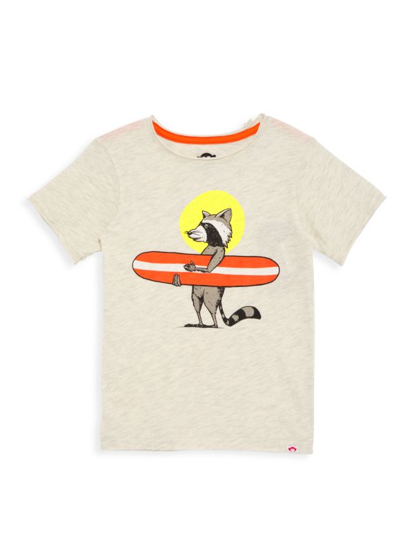 Appaman Little Boy's & Boy's Short-Sleeve Raccoon Surf T-Shirt